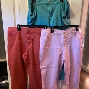 Lot of 3 Womens Ankle Pants Size 18
